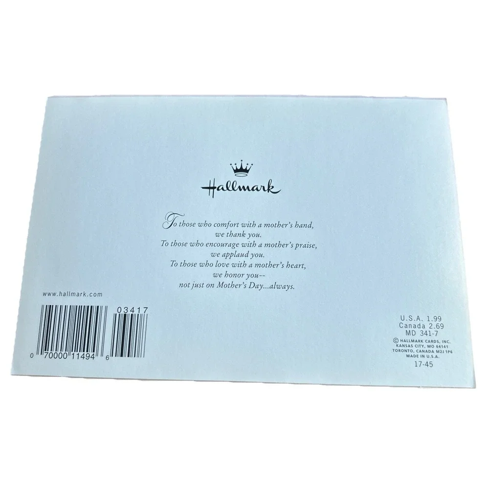 Happy Mother's Day Grandmother Greeting Card & Envelope‎ Floral Cottage Core